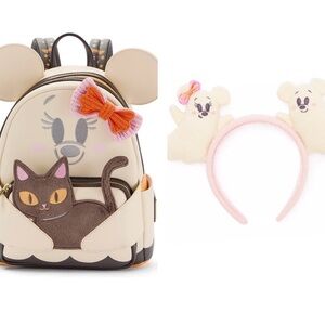 Ghost Minnie Loungefly Bag and Matching Ears